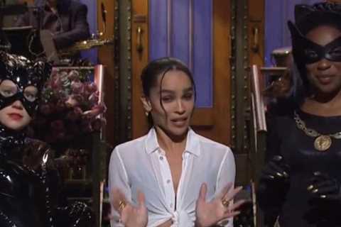Zoe Kravitz’s ‘Saturday Night Live’ monologue gets crashed by multiple catwomen – Watch Now!