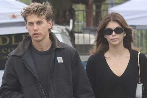 Kaia Gerber & Austin Butler hold hands during a trip to the farmers market