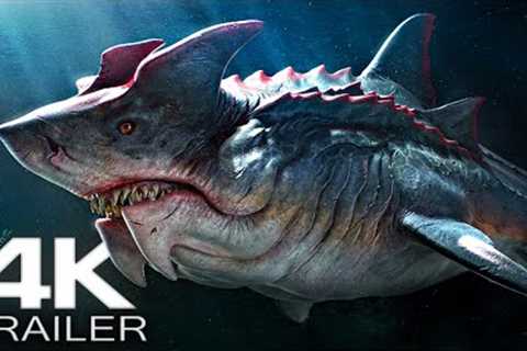 BLIND WATERS Trailer (2023) New Megalodon Shark Movie 4k