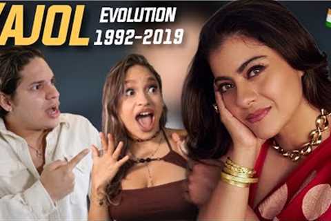 Why is She So Special in BOLLYWOOD? | Latinos React to ''Kajol Evolution 1992 - 2019''